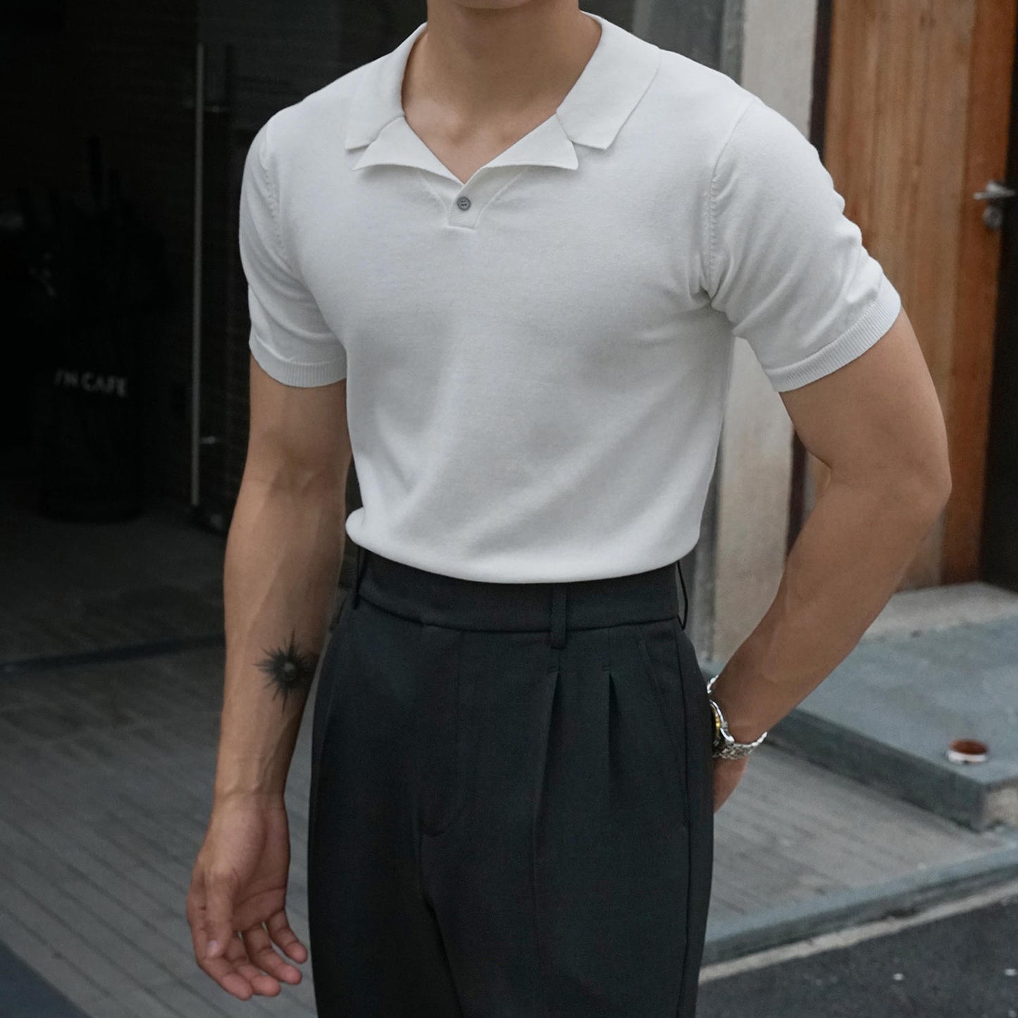 Riviera Textured Cuban Collar Shirt