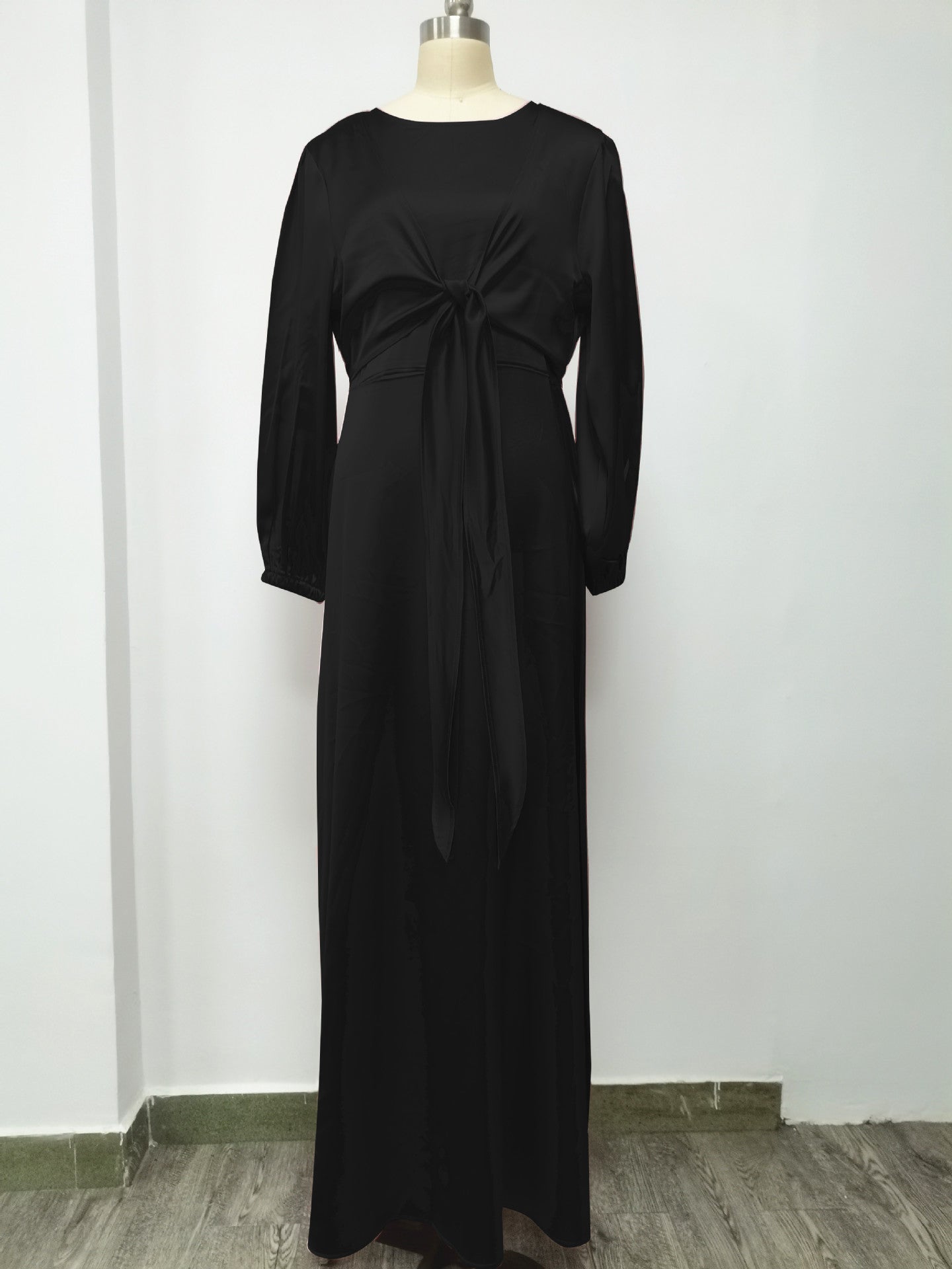 Elysian Eid Mubarak Satin Abaya: Luxury Turkish Hijab Dress