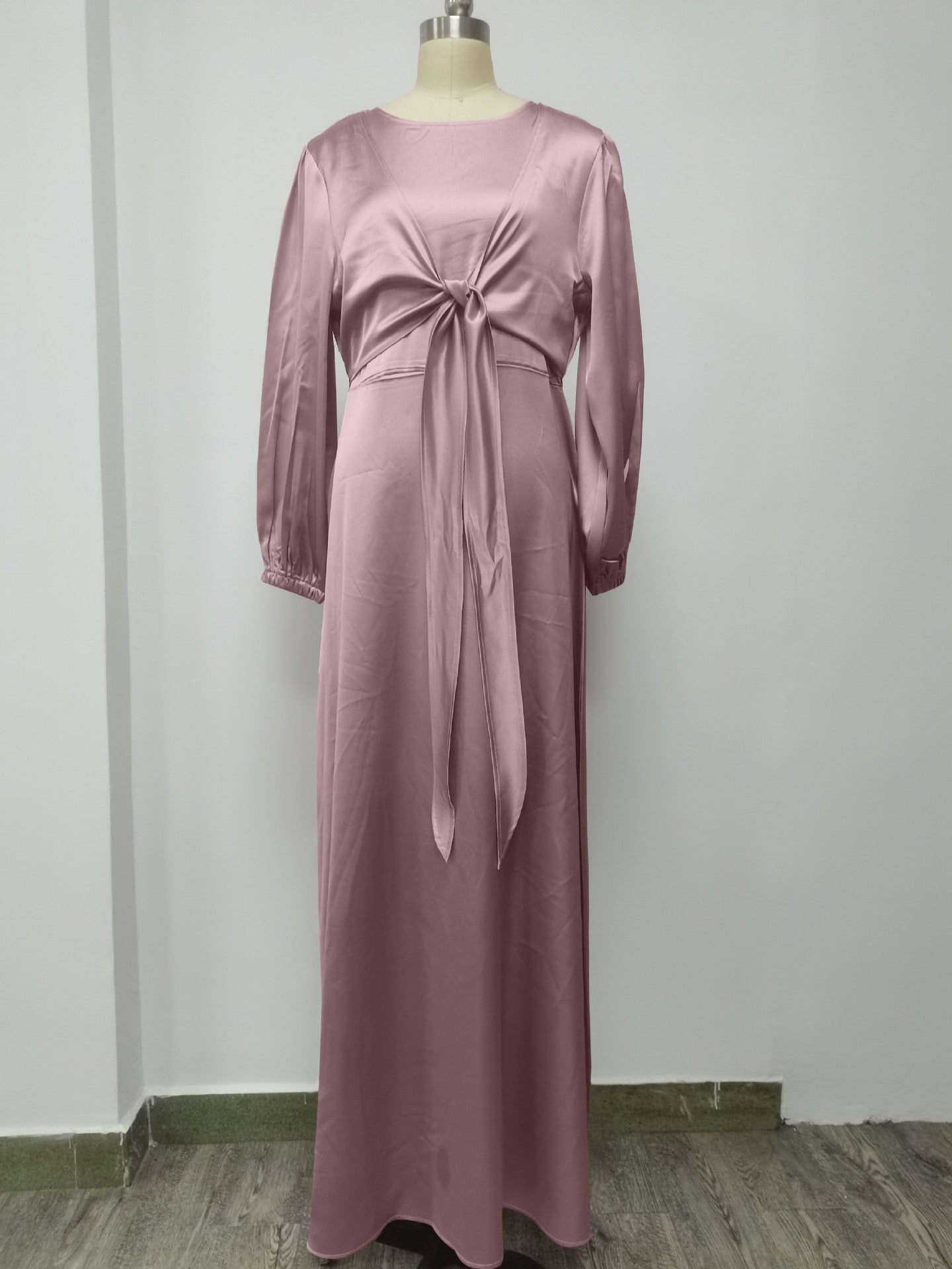 Elysian Eid Mubarak Satin Abaya: Luxury Turkish Hijab Dress