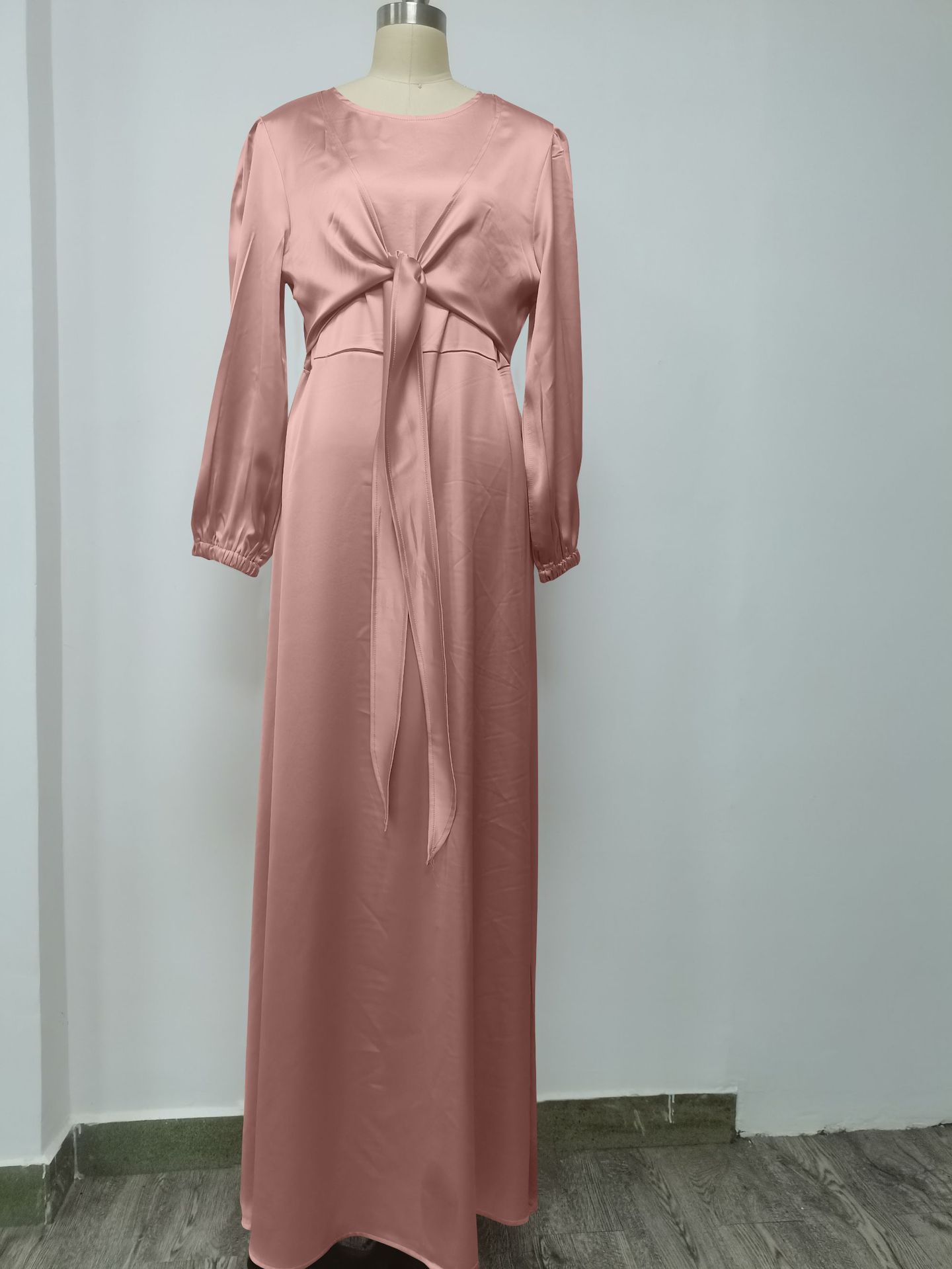 Elysian Eid Mubarak Satin Abaya: Luxury Turkish Hijab Dress