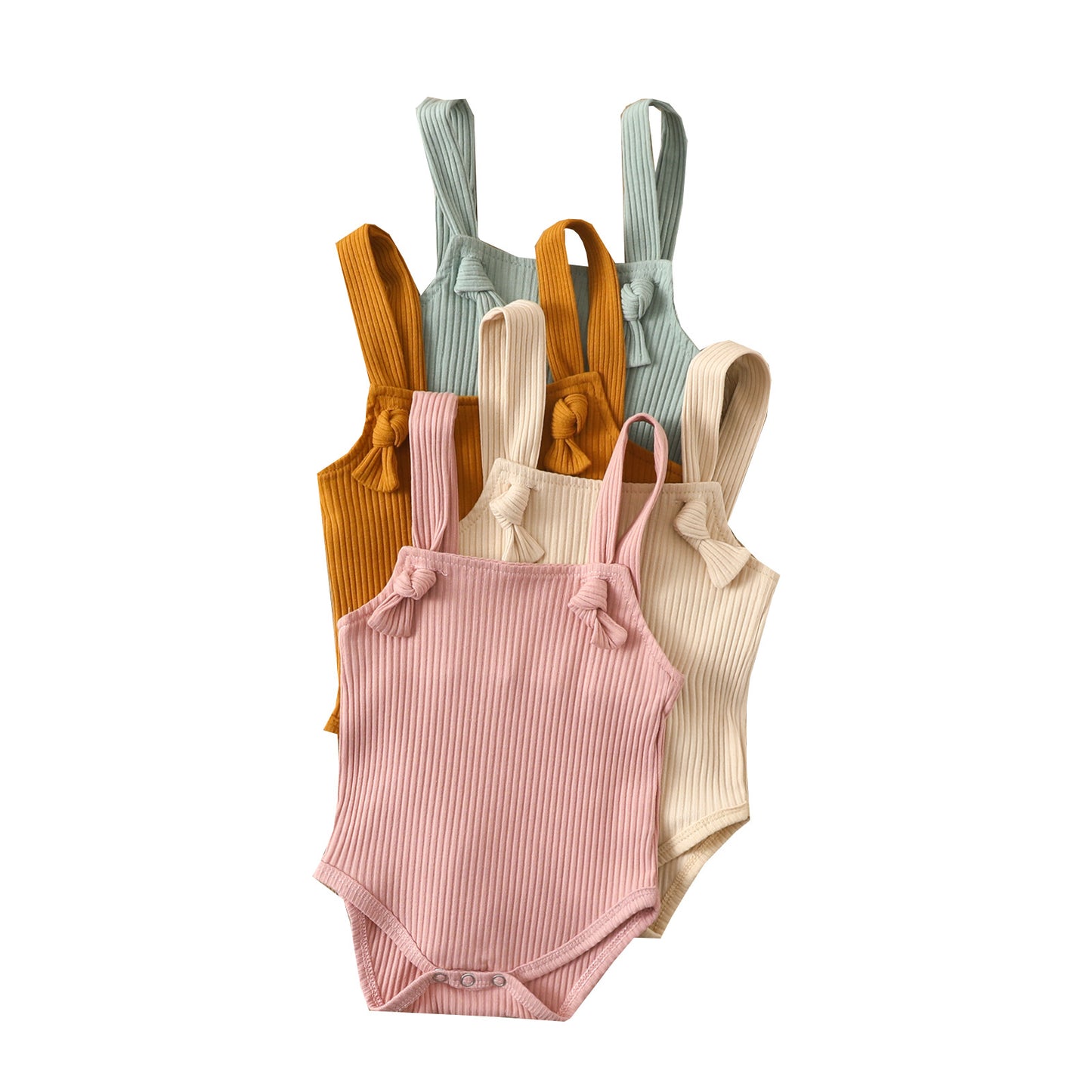 Luxurious Organic Cotton "Pit Strap" Baby Romper | Breathable Newborn Bodysuit