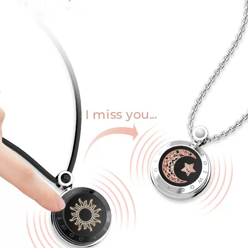 Lovers Vibration Agate Pendant Remote Love Couple Remote Intelligent Induction Necklace Gift