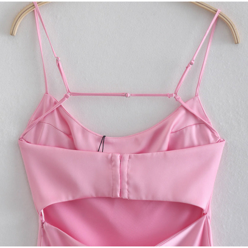 Luxurious Satin Long Dress: Elegant Sleeveless Slip Dress for Summer Holidays & Gala Parties