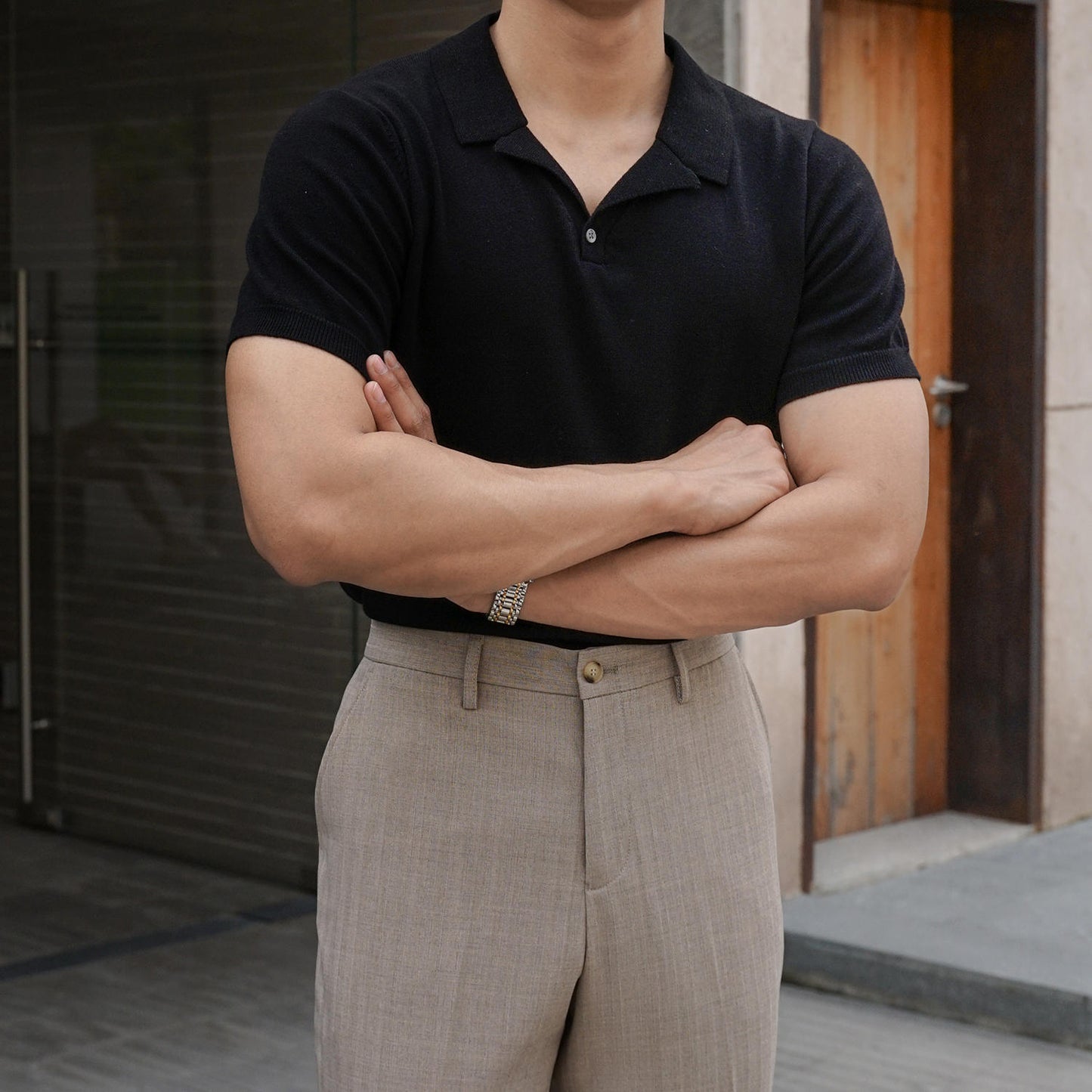 Riviera Textured Cuban Collar Shirt